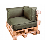 Paletové sedenie Golden Garden GG70/1 - podsedák a vankúš 80cm x 80cm x 15cm penový granulát olivový 1
